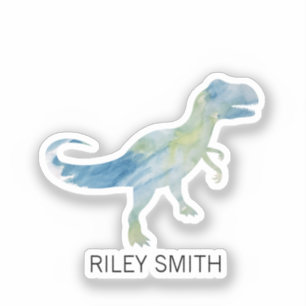 Individuelle Name Dinosaurier Trex Kid Wasser Flas Aufkleber