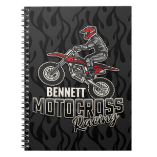 Individuelle Name Dirt Bike Rider Motocross Racing Notizblock