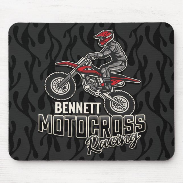 Individuelle Name Dirt Bike Rider Mousepad (Vorne)