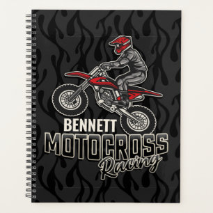 Individuelle Name Dirt Bike Rider Planer