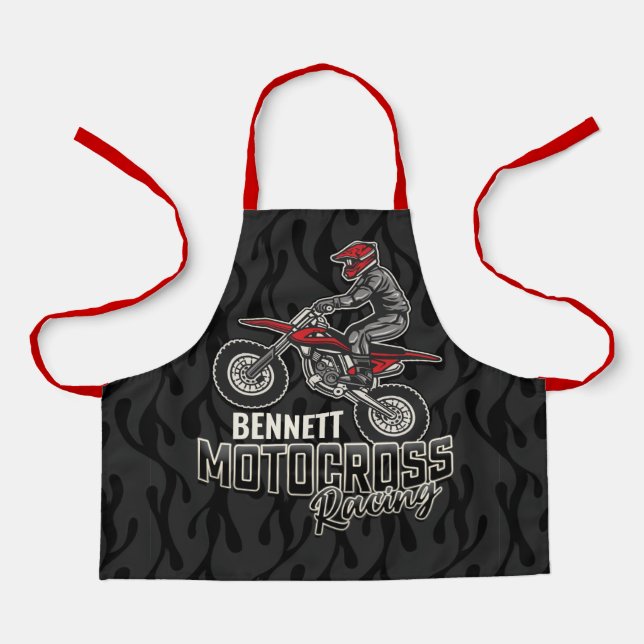 Individuelle Name Dirt Bike Rider Schürze (Vorderseite)