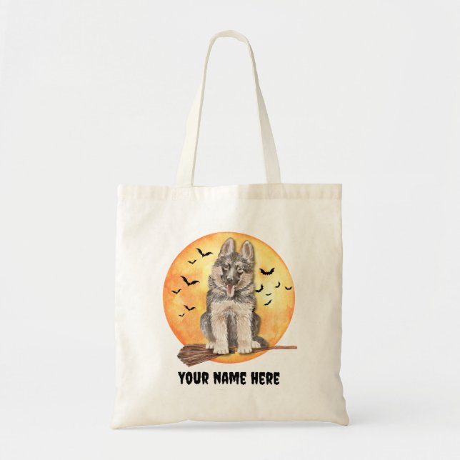 Individuelle Name Dog Hexenhund Leckerei Tasche (Vorne)