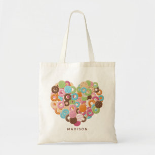 Individuelle Name Donut Lover Totbeutel Tragetasche