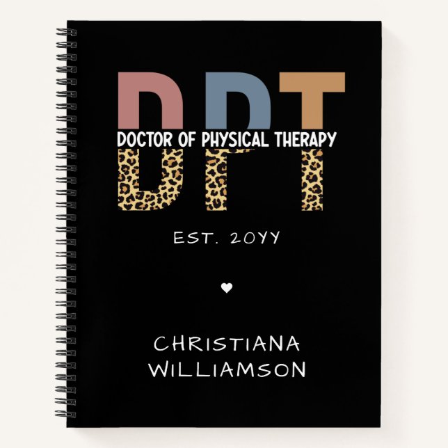 Individuelle Name DPT Arzt für Physikalische Thera Notizbuch (Vorderseite)