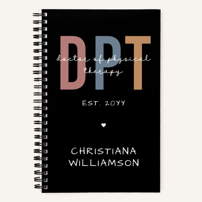 Individuelle Name DPT Arzt für Physikalische Thera Notizbuch (Vorderseite)