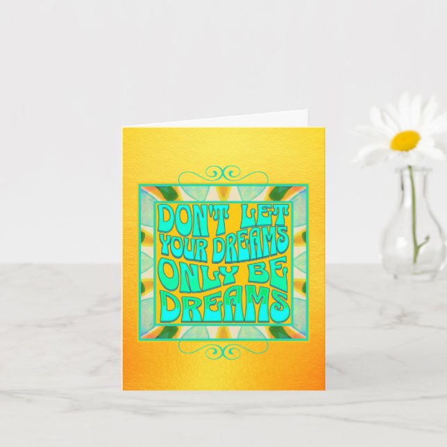 Individuelle Name Dream Quote Positive Affirmative Karte (Kleine Pflanze)