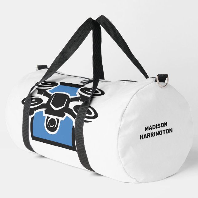 Individuelle Name Drone Duffle Bag (Linke Ecke)