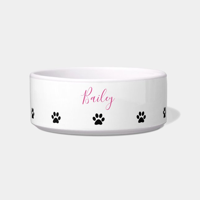 Individuelle Name Druckfarben Druckmuster Rosa Sch Napf (Vorderseite)