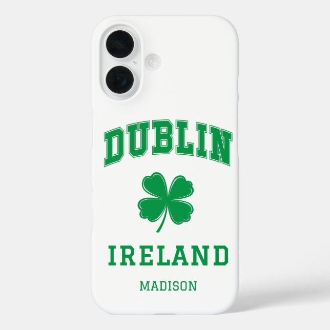 Individuelle Name Dublin Irland iPhone 16 Hülle (Rückseite)