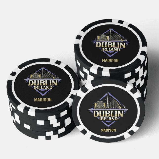 Individuelle Name Dublin Irland Pokerchips (Stapel)