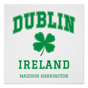 Individuelle Name Dublin Irland Poster