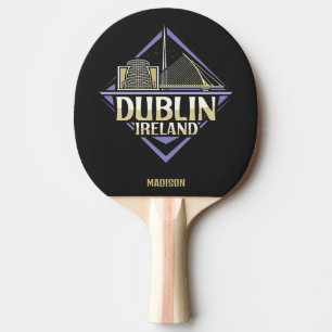 Individuelle Name Dublin Irland Tischtennis Schläger