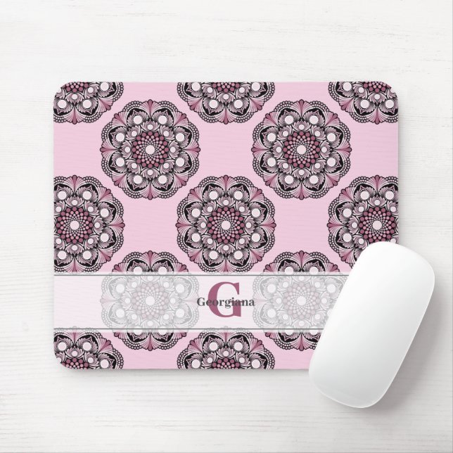 Individuelle Name Dusky Rose Cherry Blossom Dot Ma Mousepad (Mit Mouse)