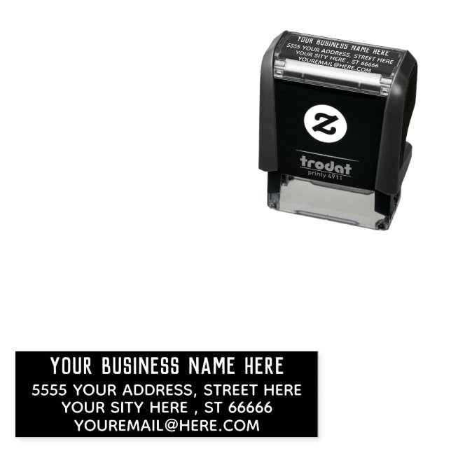 Individuelle Name E-Mail-Adresse Farbe Selbstfarbi Permastempel (Beispiel)