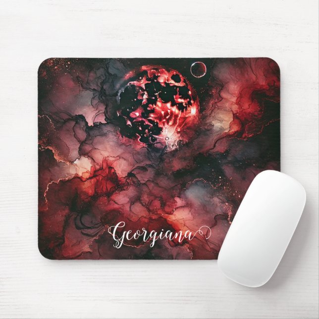 Individuelle Name Eerie Bloomonden Halloween Alkoh Mousepad (Mit Mouse)