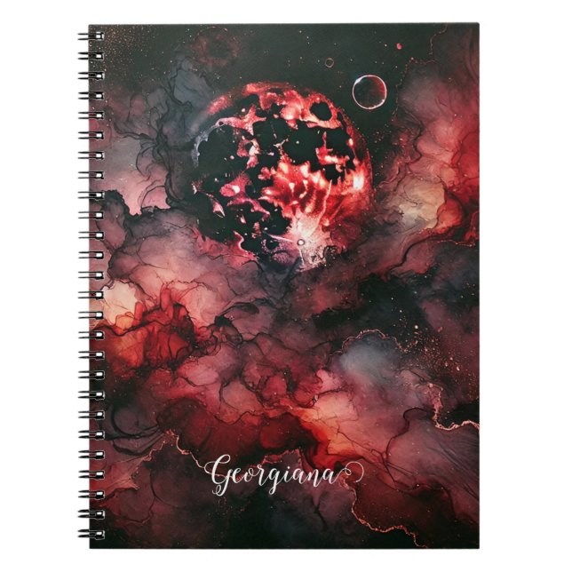 Individuelle Name Eerie Bloomonden Halloween Alkoh Notizblock (Vorderseite)