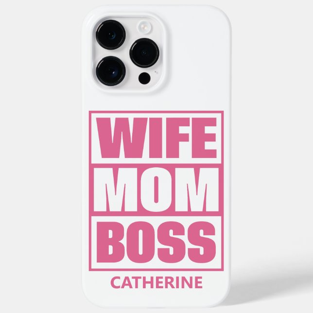 Individuelle Name Ehefrau - Mama - Boss Case-Mate iPhone 14 Pro Max Hülle (Rückseite)