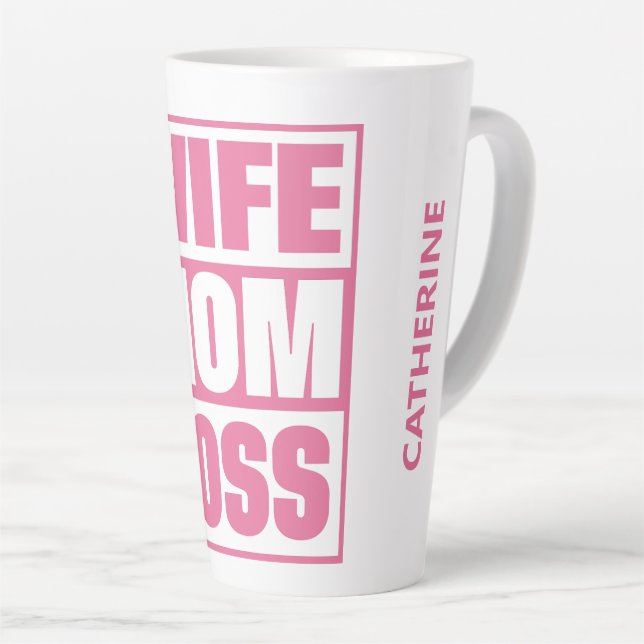 Individuelle Name Ehefrau - Mama - Boss Milchtasse (Rechte Ecke)