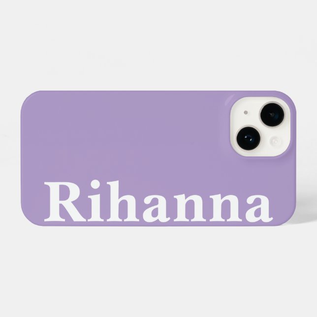 Individuelle Name Einfache Minimale Schlichte Lave iPhone 14 Hülle (Rückseite (Horizontal))