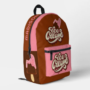 Individuelle Name Eiscreme Bedruckter Rucksack