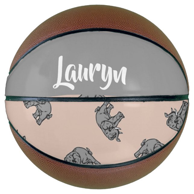 individuelle Name-Elefanten Basketball (Vorderseite)