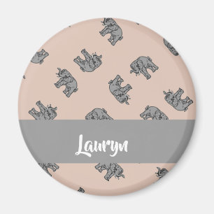 individuelle Name-Elefanten Magnet