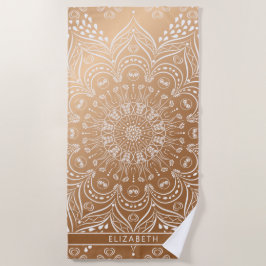 Individuelle Name Elegant Mandala Girly Strandtuch