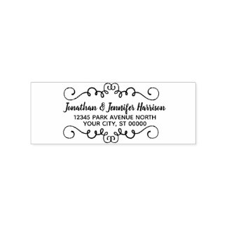 Individuelle Name Elegante Script-Rücksendeadresse Gummistempel