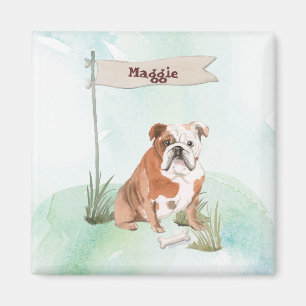 Individuelle Name English Bulldog Pet Hund Magnet
