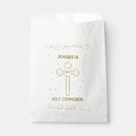 Individuelle Name Erste heilige Kommunion Gold Loo Geschenktütchen