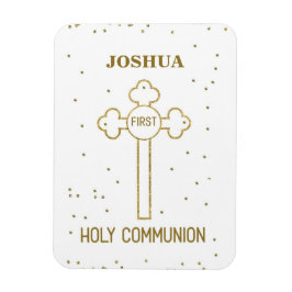 Individuelle Name Erste heilige Kommunion Gold Loo Magnet
