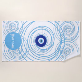 Individuelle Name Evil Eye Protection Summer Beach Strandtuch