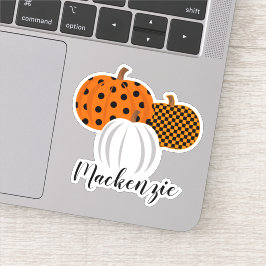 Individuelle Name Fall Pumpkins Aufkleber