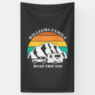 individuelle Name Familienurlaub Berg Road Trip Banner