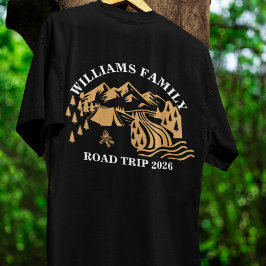 individuelle Name Familienurlaub Berg Road Trip T-Shirt