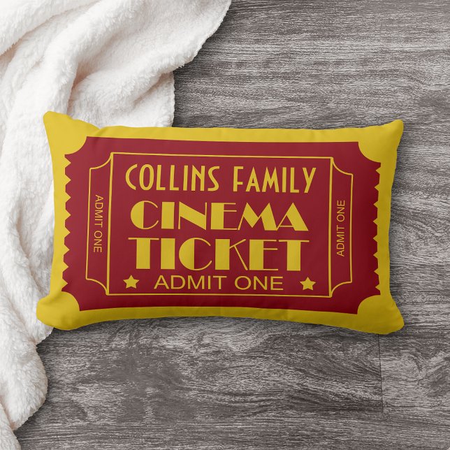 Individuelle Name Family Cinema Ticket Lendenkissen (Von Creator hochgeladen)