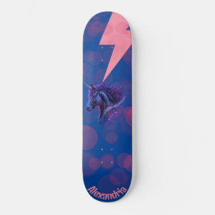 Individuelle Name Fantasy Einhorn Pink Lighting Skateboard