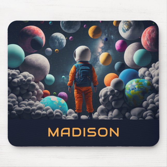 Individuelle Name Fantasy Space Kid Mousepad (Vorne)