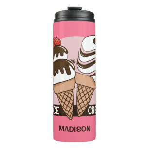 Individuelle Name & Farbe Ice Creme Lover tumbler Thermosbecher