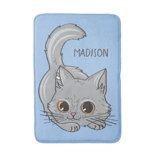Individuelle Name & Farbe Niedliche Kittenbadermat Badematte