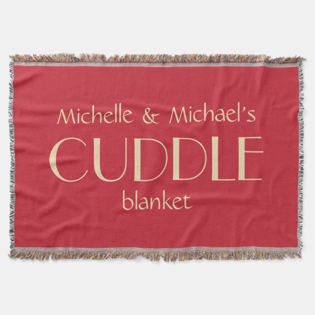 Individuelle Name & Farbe SNUGGLE werfen Decke (Vorderseite)