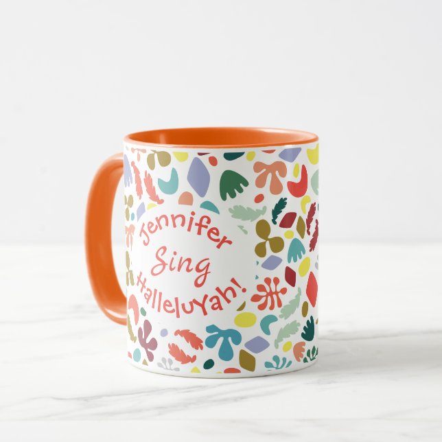 Individuelle Name-Farbenfroh Tasse (Vorderseite Links)