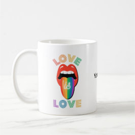 Individuelle Name farbenfrohe LGBTQ Monat Kaffeetasse