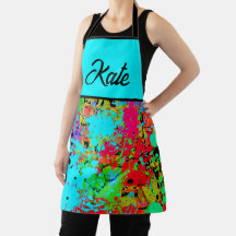 Individuelle Name Farbiger Spritzer Abstrakt Art