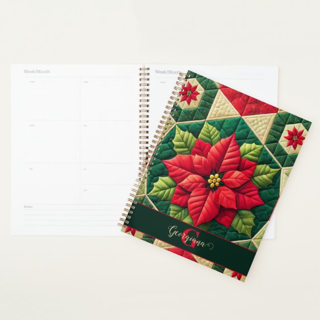Individuelle Name Festivals Blumenpatchwork Poinse Planer (Anzeige)
