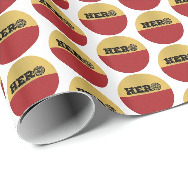 Individuelle Name, Feuerwehrheldin Geschenkpapier (Rolleneckpunkt)