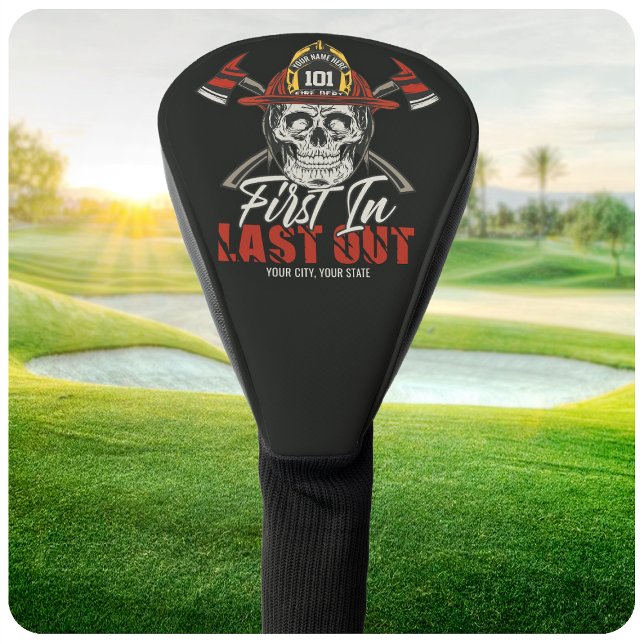 Individuelle Name Feuerwehrmann als Erster letzter Golf Headcover (Von Creator hochgeladen)
