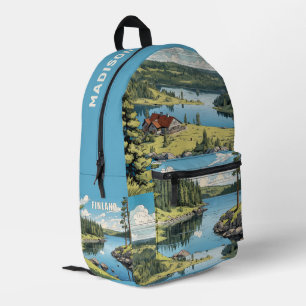 Individuelle Name Finnland - Naturbeispiele Bedruckter Rucksack