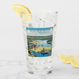 Individuelle Name Finnland - Naturdarstellung Glas