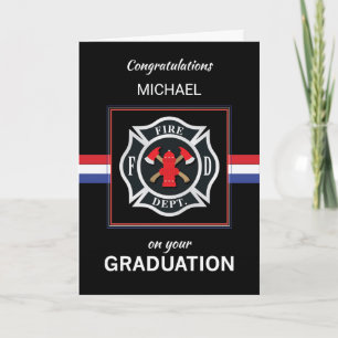 Individuelle Name Fire Department Academy Abschlus Karte